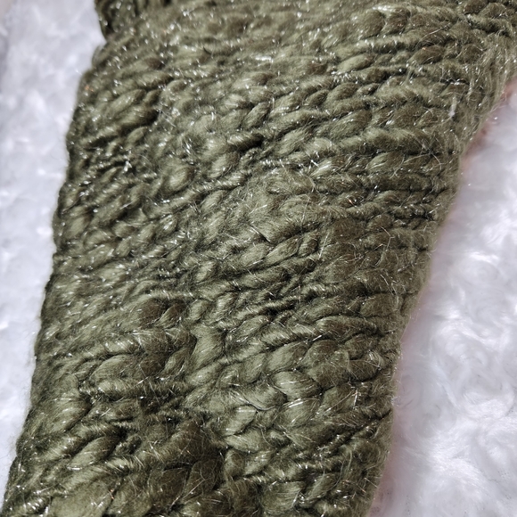 Lucky Brand Knit Sage Woven Crochet Scarf and Beanie - Picture 10 of 16